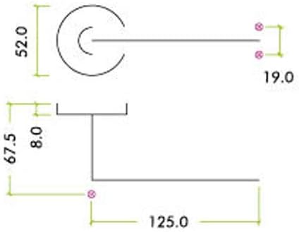 Zoo Mitred Lever Door Handle On Rose Stainless Steel