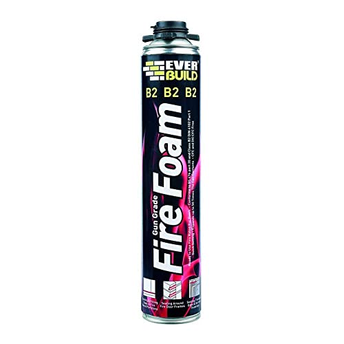 Everbuild B2 Expanding Fire Foam – Gun Grade – Fire Resistant Properties – Quick Setting – Sound Deadening – Pink – 750ml