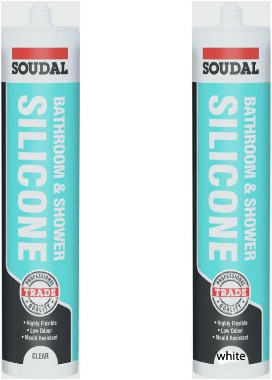Soudal Solvent free Bath Shower Silicone 300ml (Clear)