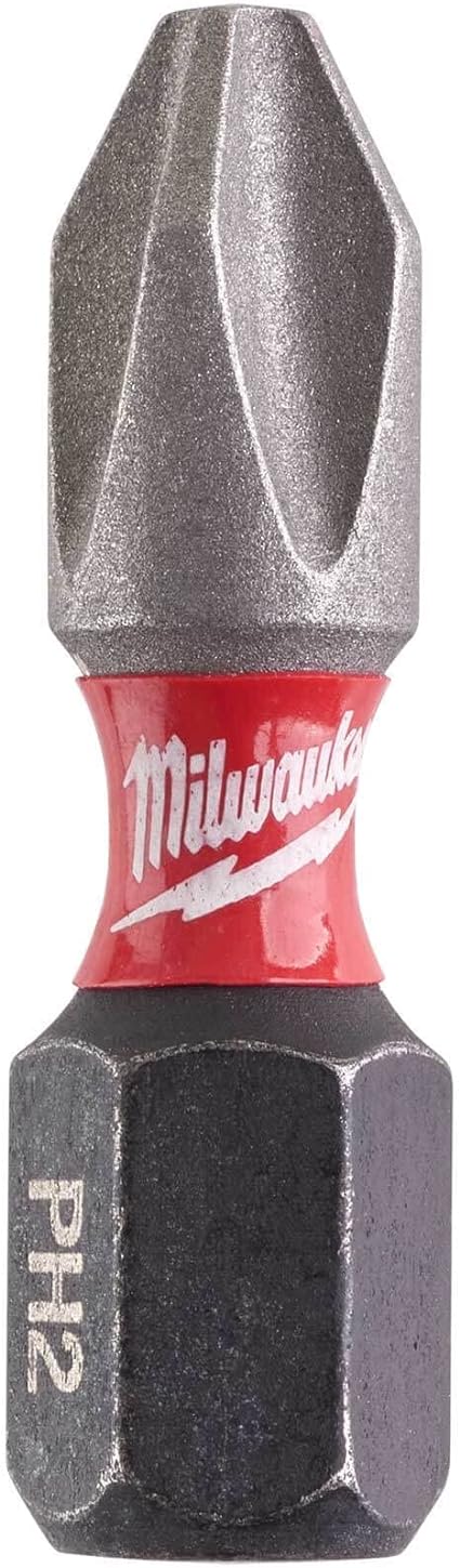 Milwaukee Shockwave Impact Duty PH Phillips Screwdriver Bits - PH1 x 25mm (2 Pack)