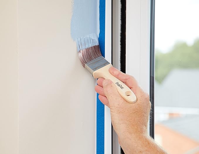 ProDec 2 inch x 50m Long Life Heat and UV Resistant Multi Surface Painters Masking Tape for Sharp Paint Lines for Indoor Painting and Decorating, Compatible with All Paints, 2" 50mm wide