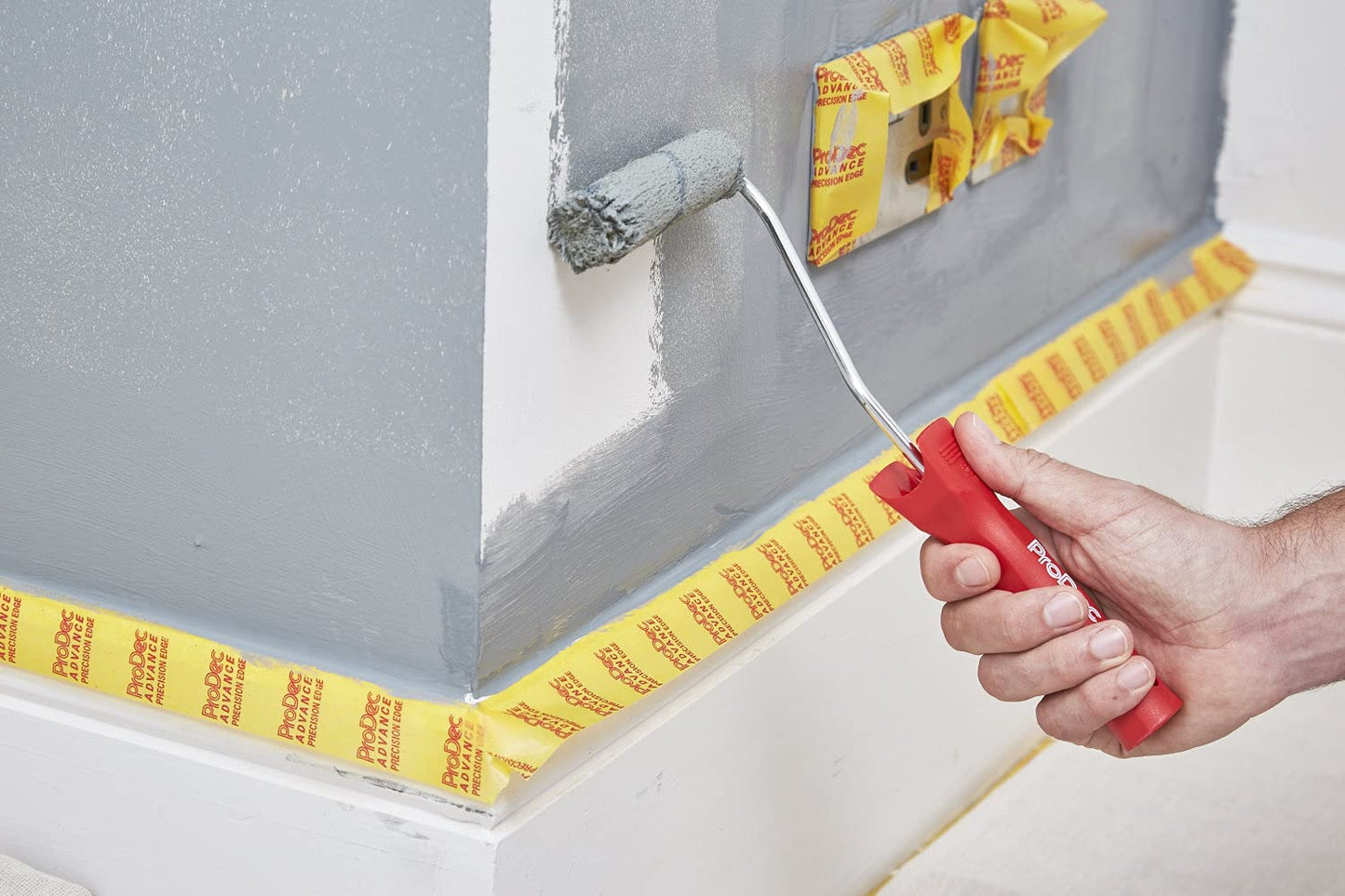 ProDec Advance ATMT003 48mm (2 inch) x 50m Precision Edge Multi Surface Painters Masking Tape for Razor Sharp Lines with No Paint Bleed For Indoor Painting and Decorating,Yellow