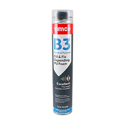 TIMco 247641 Fill & Fix Expanding B3 Gun Grade-750ml PU Foam