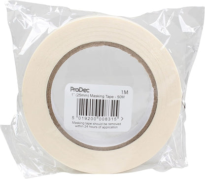 ProDec 2 inch x 50m Multi Surface Masking Tape For Painting, Painters Tape for Sharp Paint Lines, Decorators Tape, Painters Masking Tape, Paint Tape 50mm Wide Masking Tape Adhesive Tape